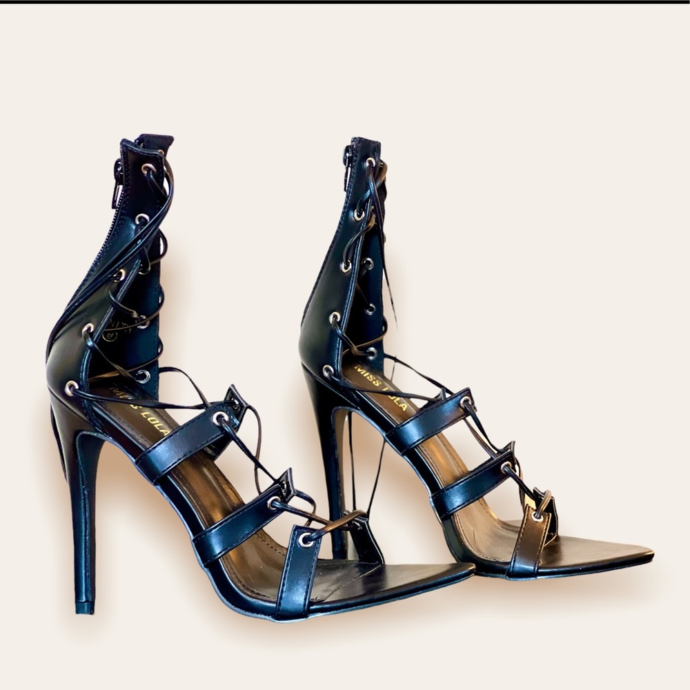 Sexy lacy,  lace up Sandal Heel